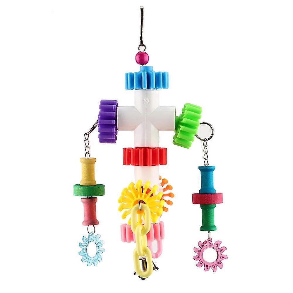 Plastic Bird Swing Ladder Toy for Parrots - Hanging Climbing Chew Activity Cage Wall Stand - Durable and Colorful Design