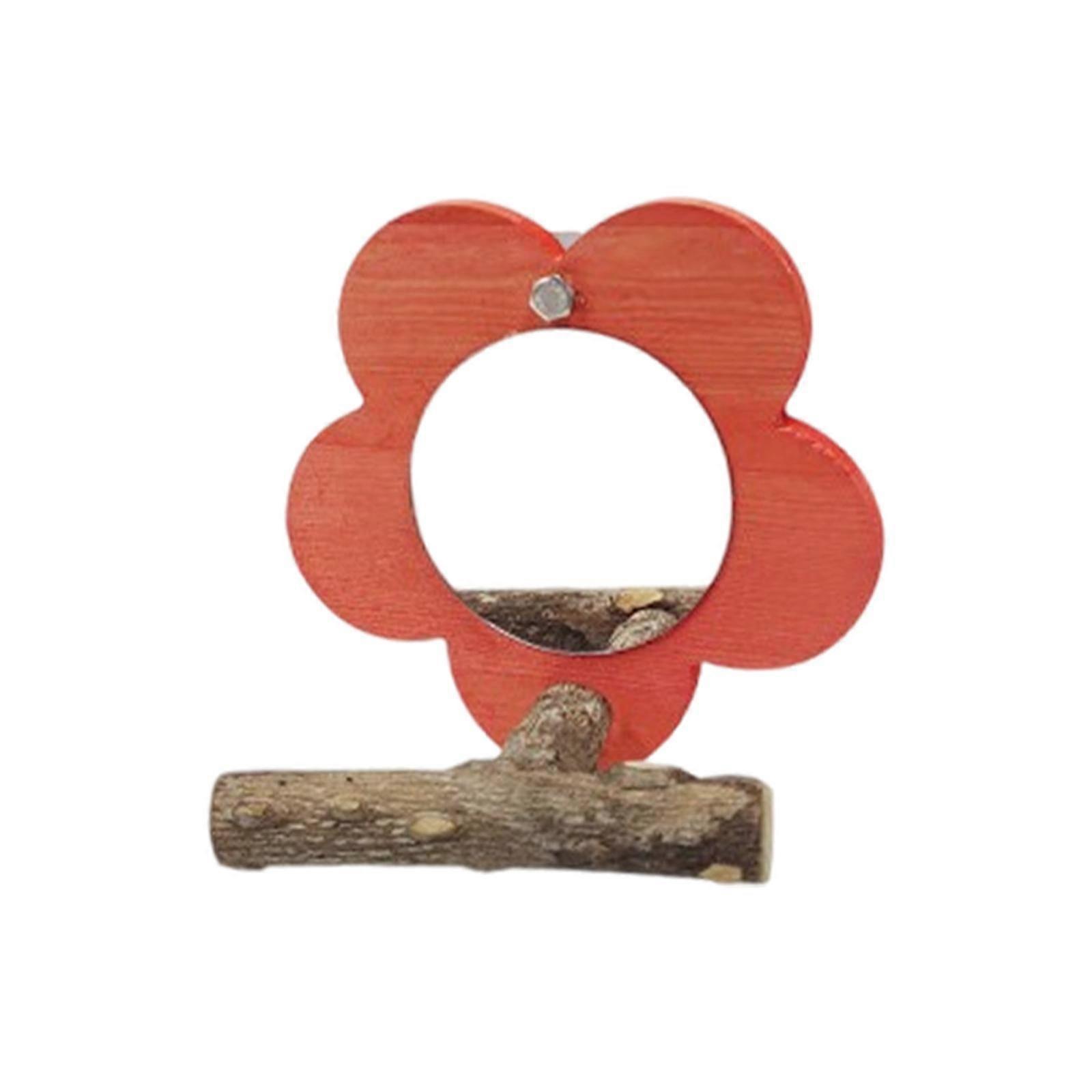 Bird Perch with Mirror Bird Parakeet Mirror Bird Branches Climb Playing Wooden