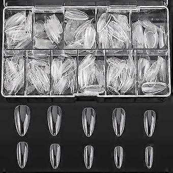 Black Friday Full Cover Nail Tips 500 stk klare akryl negler med etui til neglesalonger og DIY neglekunst way_Special gave