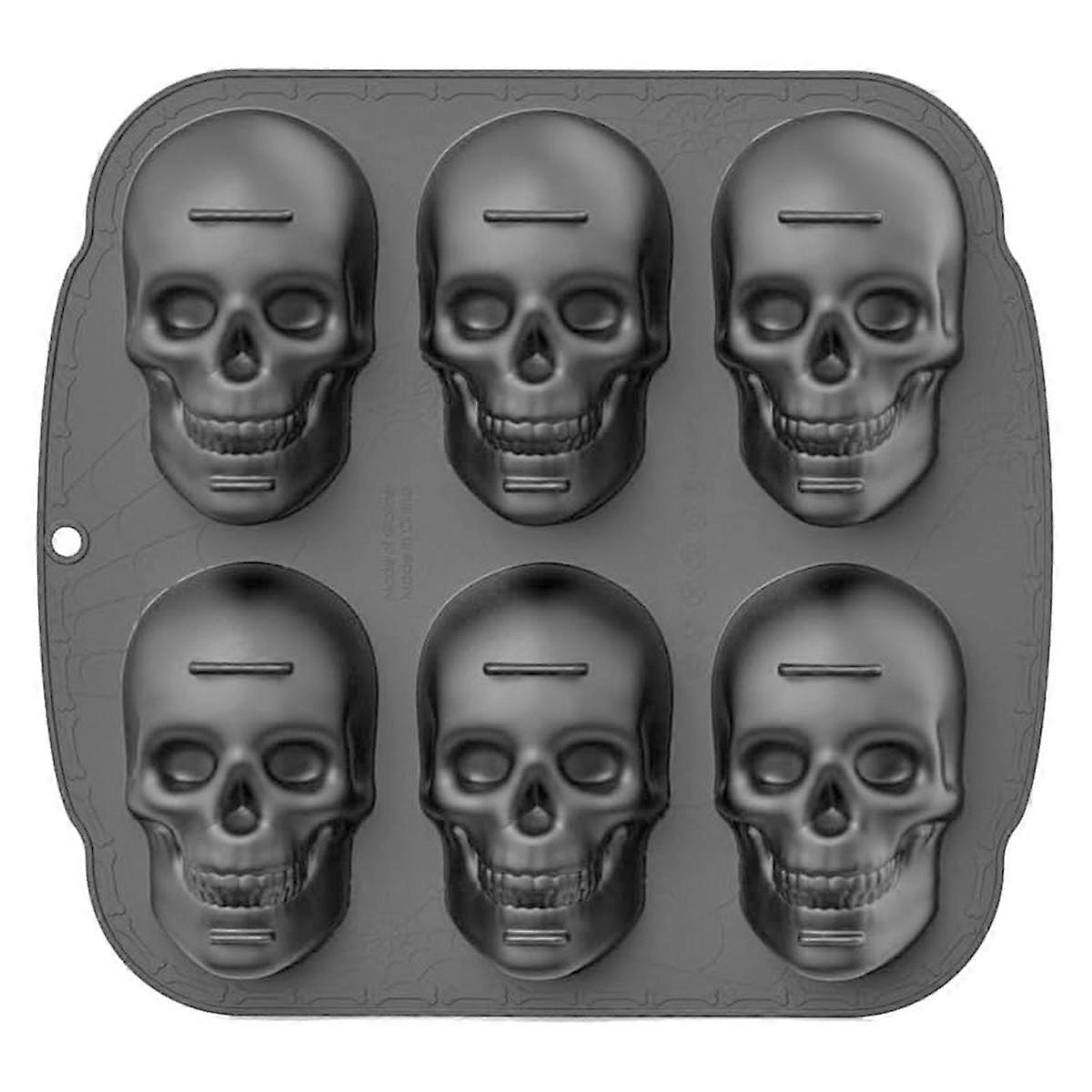 Silicone Cake Pan, 3D Skull Shape, Halloween Gift