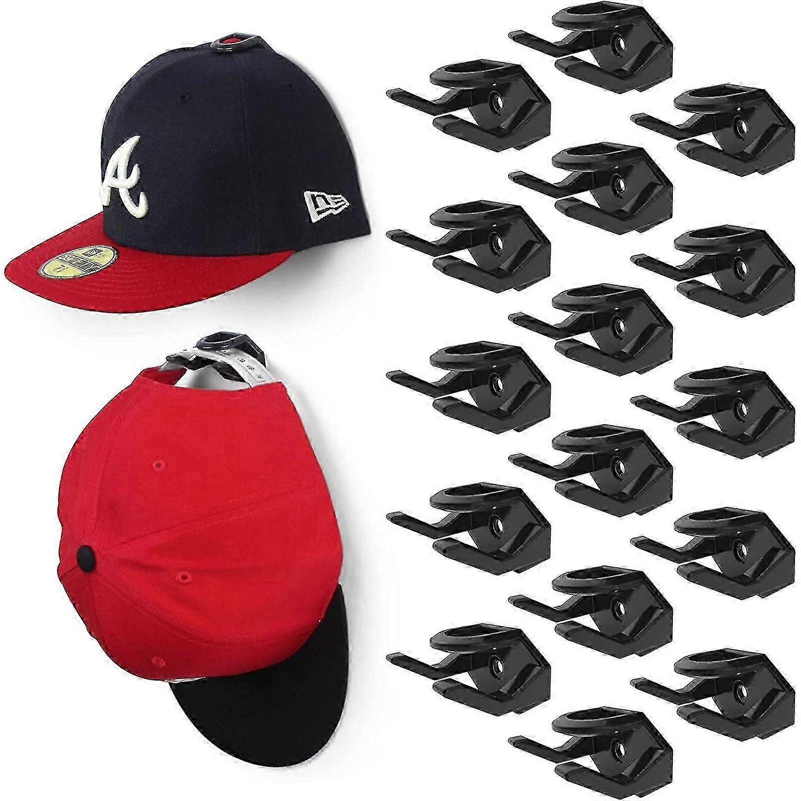 Adhesive Hat Hooks For Wall (1/16-pack), Hat Rack For Baseball Caps, Minimalist Hat Display