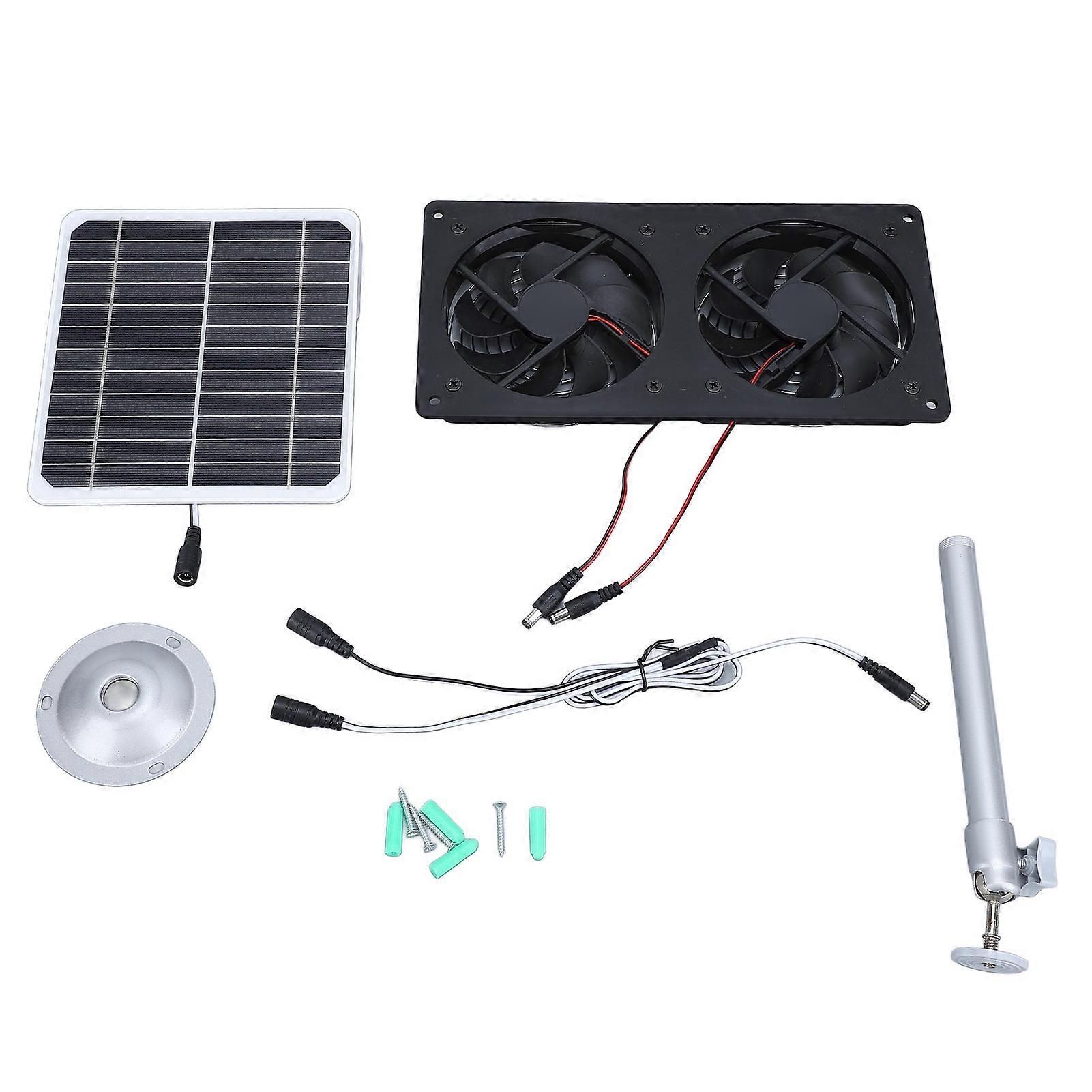 Ventilateur Solaire étanche 25 W - Pour Serre, Poulailler, Camping-car - IP65 - Avec Panneau Solaire