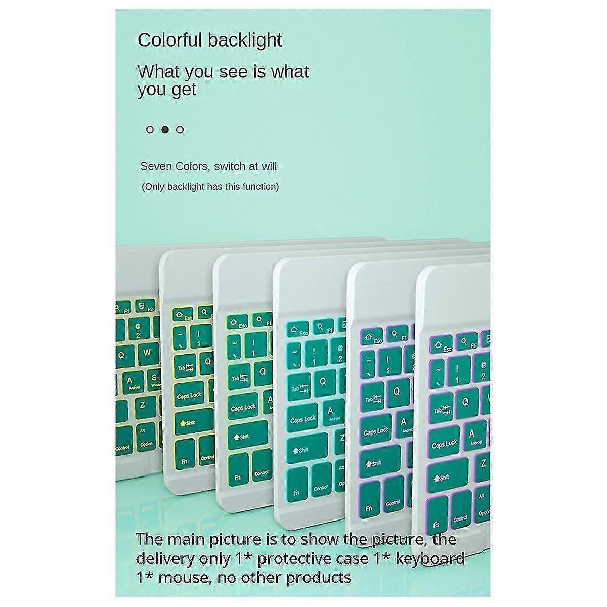 Tablet Case for Mi Pad 6 Pro 11 Inch Touchpad Backlit Keyboard with Mouse Mint Green