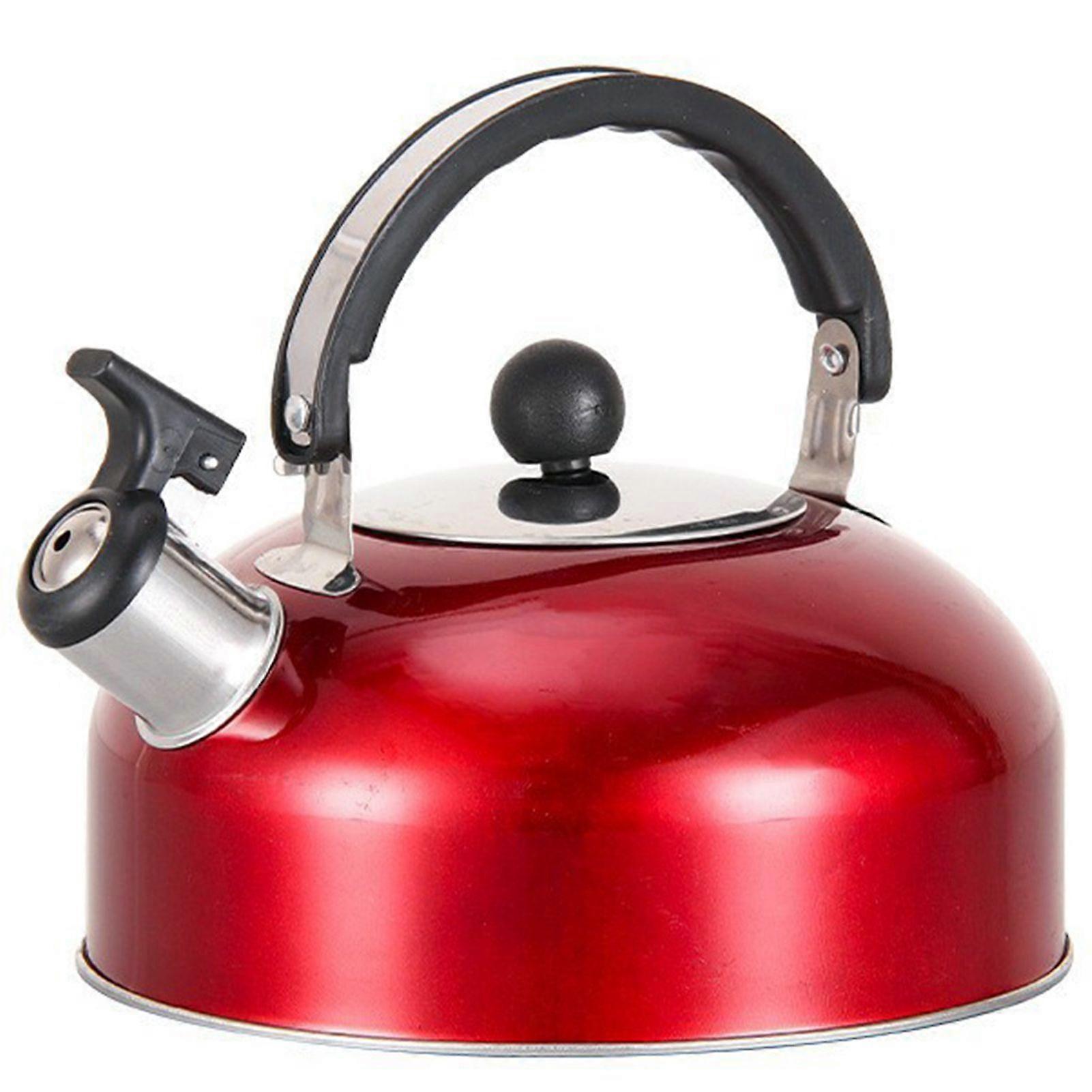 Stainless Steel Whistling Kettle 3L Flat Bottom Stovetop Tea Kettle for Gas/Induction, Hotel Home Camping Use