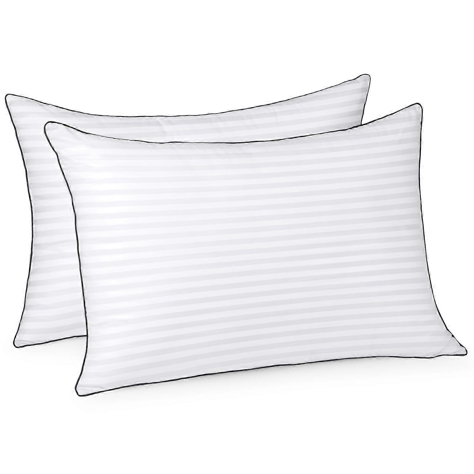 2 Pack Down Alternative Fluffy Pillows Queen Size Hotel Quality Hypoallergenic Soft Sleep Pillows