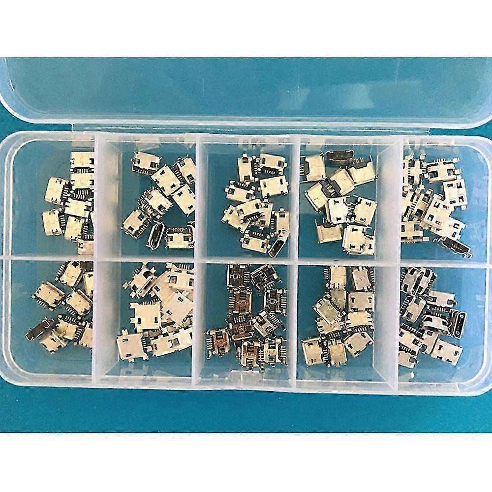 Multi-specification Micro USB Connector Pin Charge Female SMT Socket Jack Set