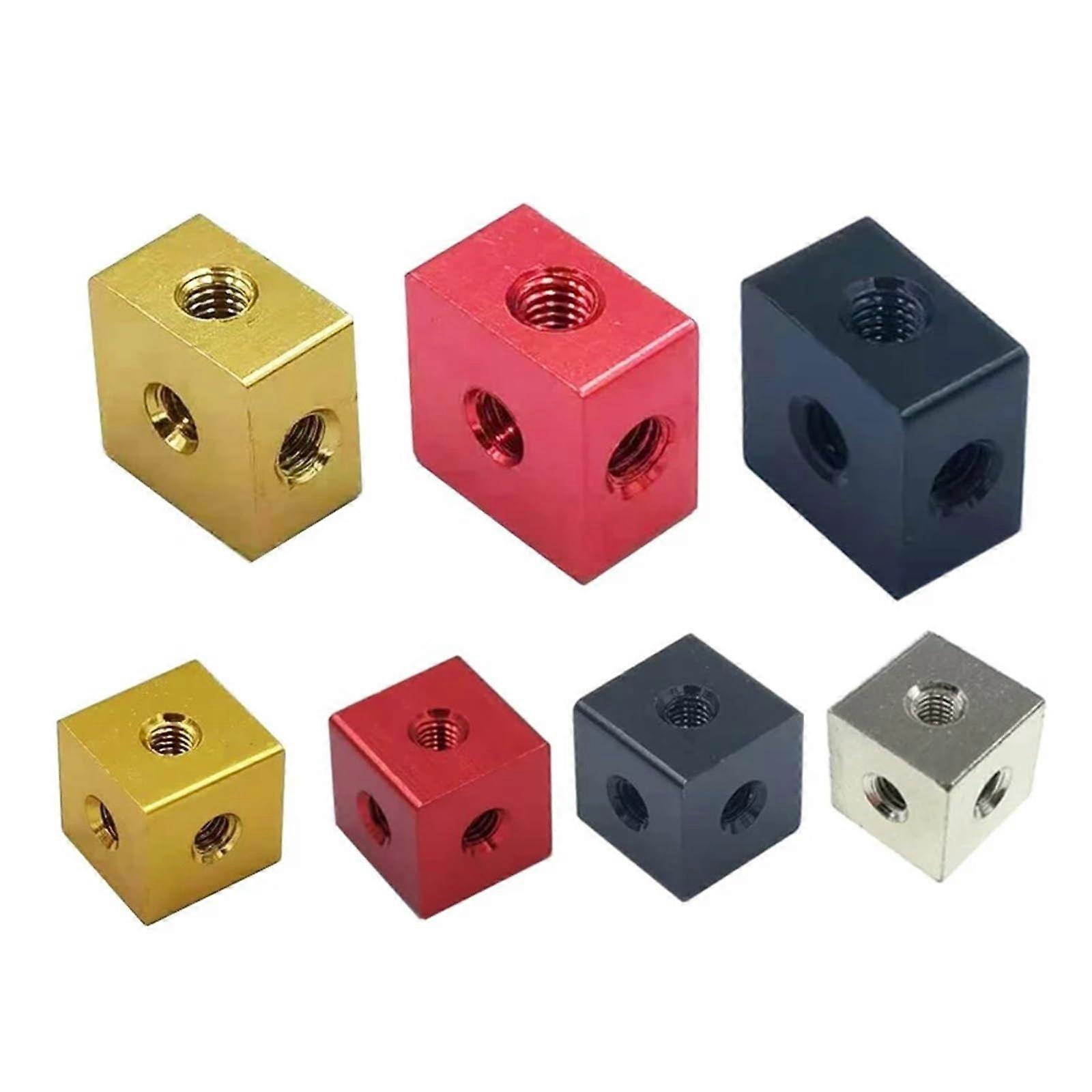10x10x6mm Hexagonal Nut for M3 M4 M5 M6 Screws, Three-Sided Fixed Block Connector, Green Acrylic Case, 10pcs