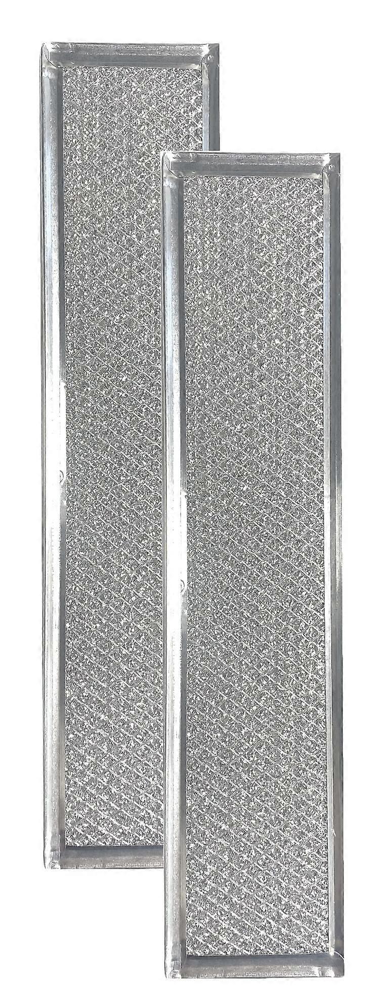Microwave Oven Grease Filters 4 x 15 x 3/32 Inches 12-Layer Aluminum Mesh Compatible 2-Pack Replacement