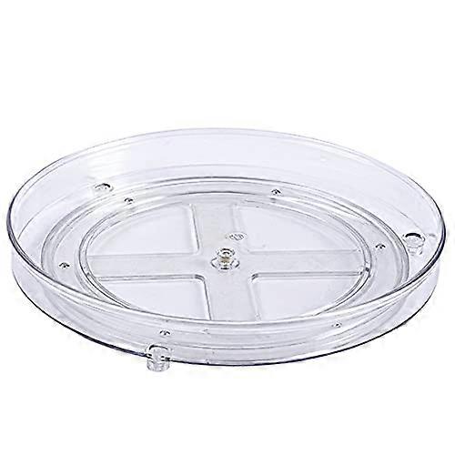 Lazy Susan 10.5 Inch Transparent Kitchen Rotating Table Food Storage Organizer, Durable Plastic Design