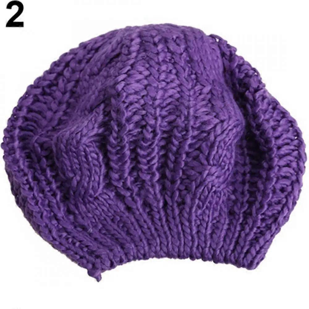 Women's 2022 Winter Beret Beanie - Warm Wool Knit Ski Cap