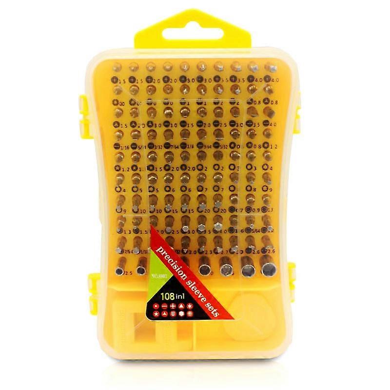 108 in 1 S2 Tool Steel Precision Screwdriver Nutdriver Bit Repair Tools Kit