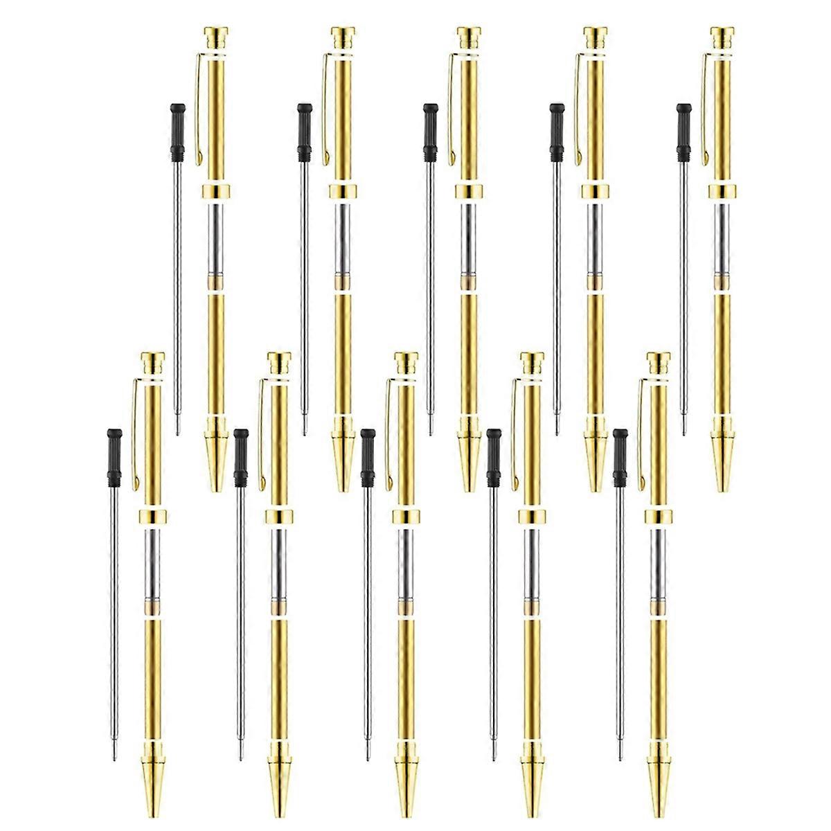 10 Pcs Pen Kits for Wood Turning 7mm Slimline Pen Twist Kit with Refill Lathe Turning Supplies