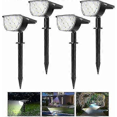 4-Pack Adjustable Outdoor Solar Spotlights