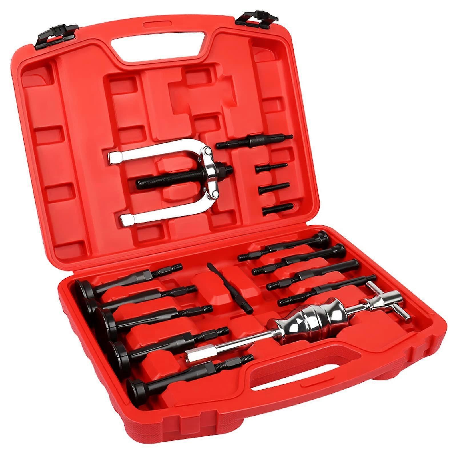 Blind Hole Collet Bearing Race and Seal Puller Extractor Kit 16 pcs