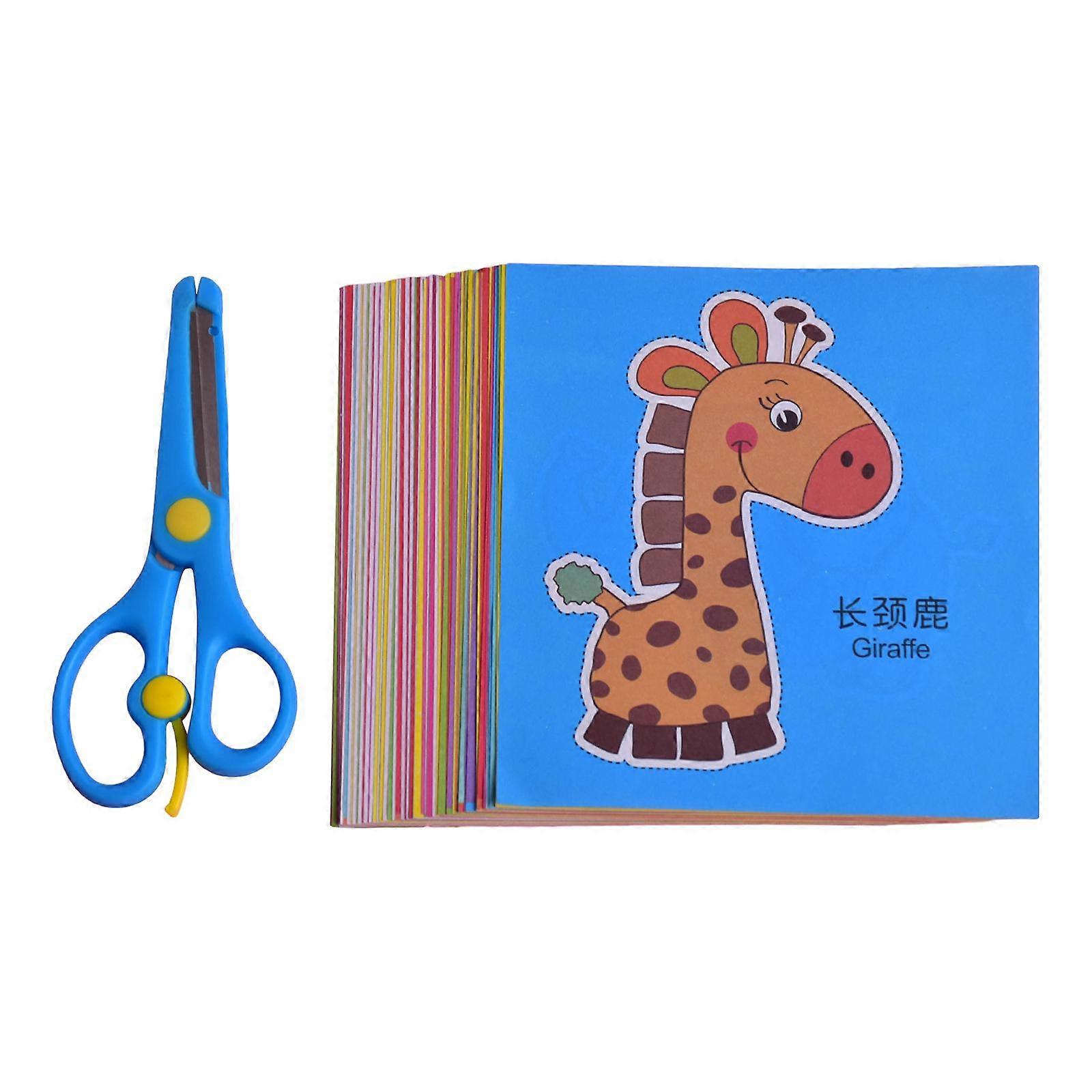 Children's Paper Cutting Activity Set Cutting Book Educational Cards Making Fun