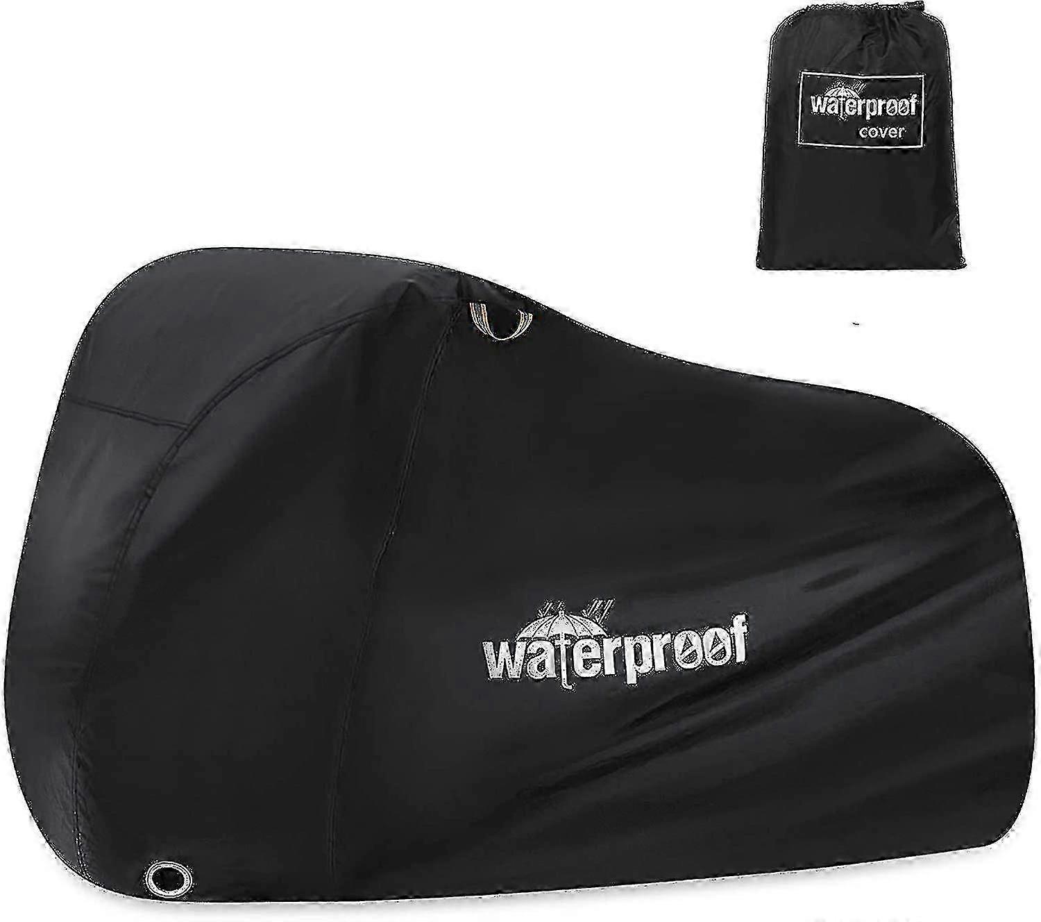 Bicycle cover for all weather with secure lock hole design