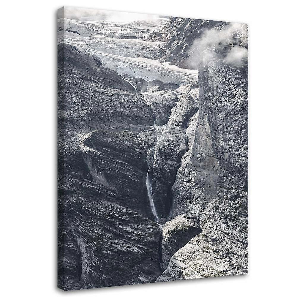 Lienzo, Paisaje de rocas grises - 70x100