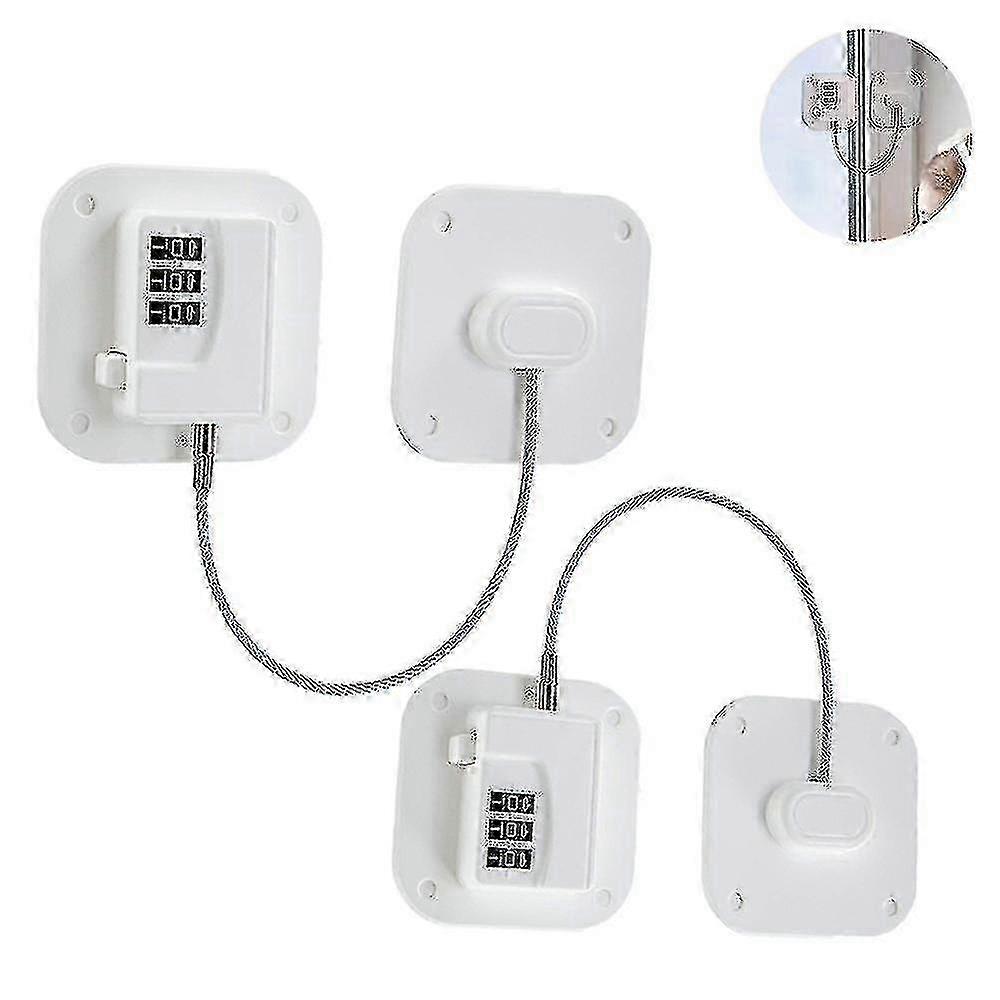 2 Pack Refrigerator Lock Heavy Duty Combination Fridge Lock_y Happy H Edition C