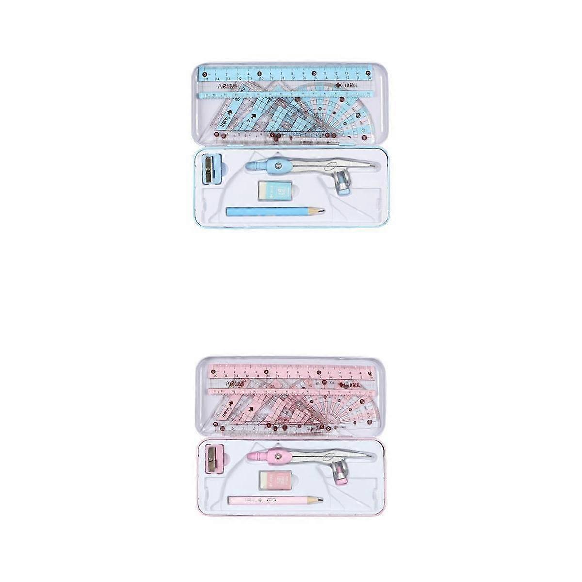2 Geometry Pieces Protractor Supplies for