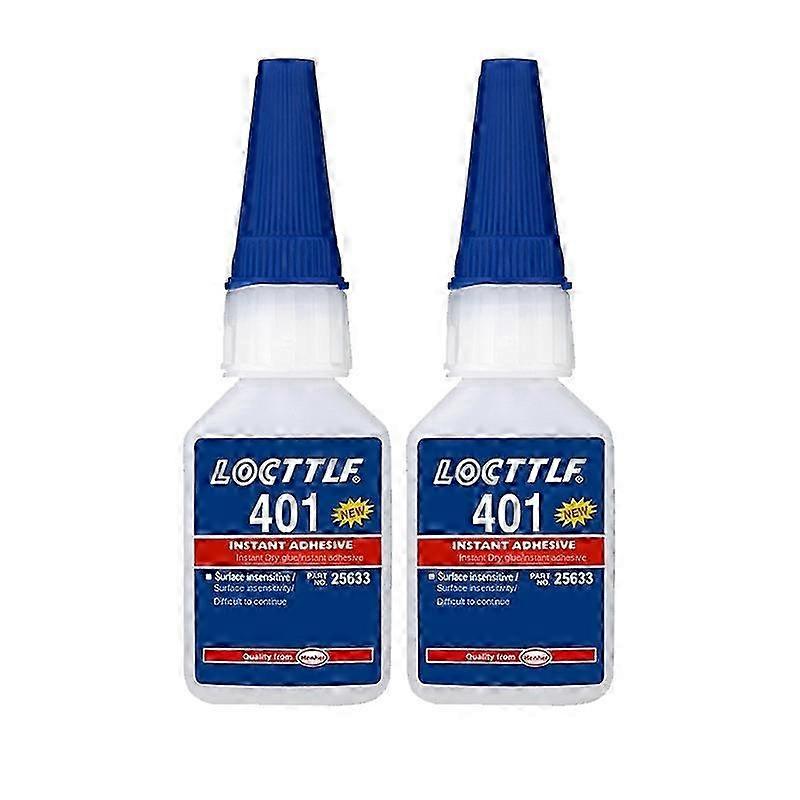 2 pezzi Loctite 401 Adesivo rapido istantaneo 20ML Bottiglia più forte Super colla multiuso Fix HOT Super S