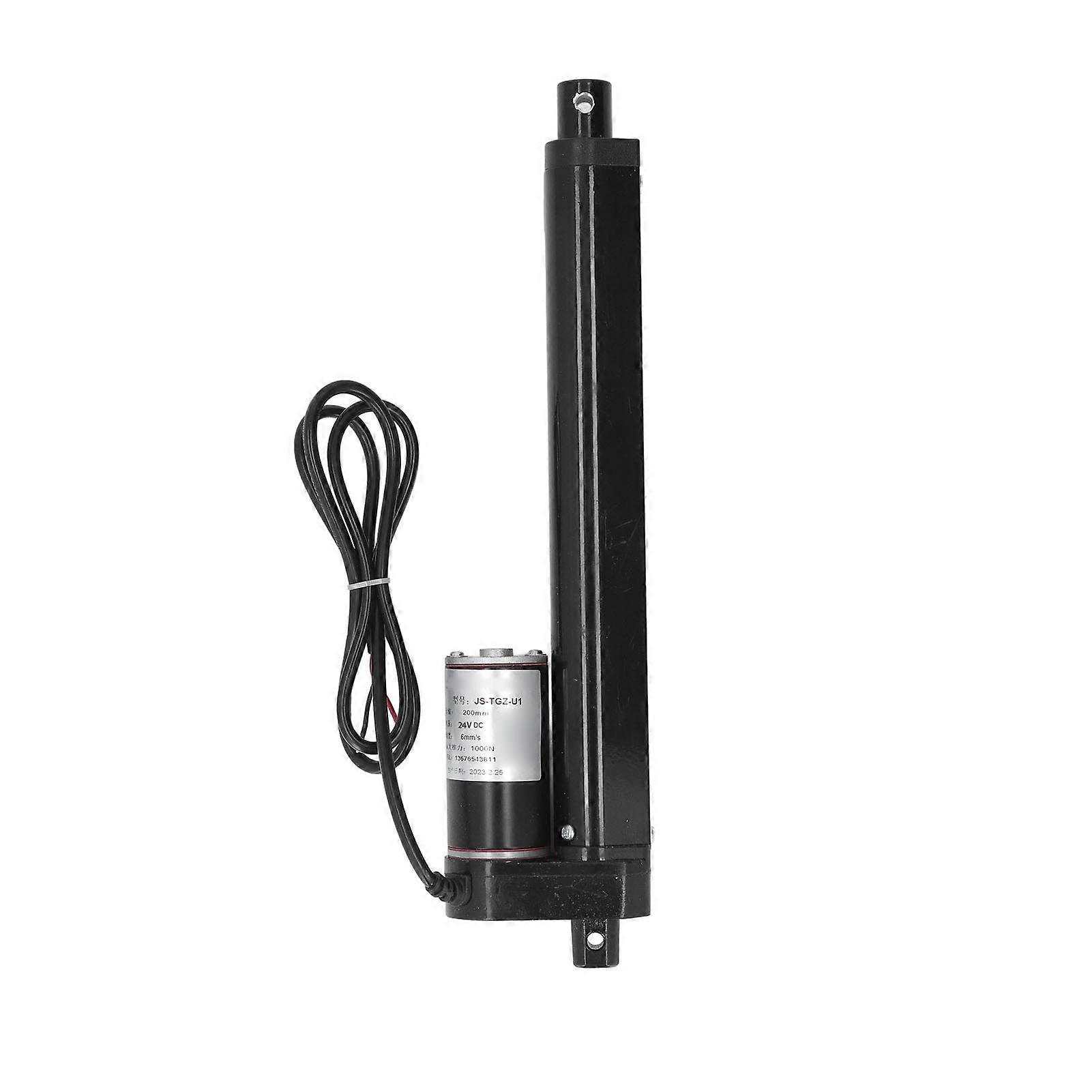Linear Electric Actuator 1000N 200mm Stroke IP65 Black Linear Actuator with Limit Switch 24V