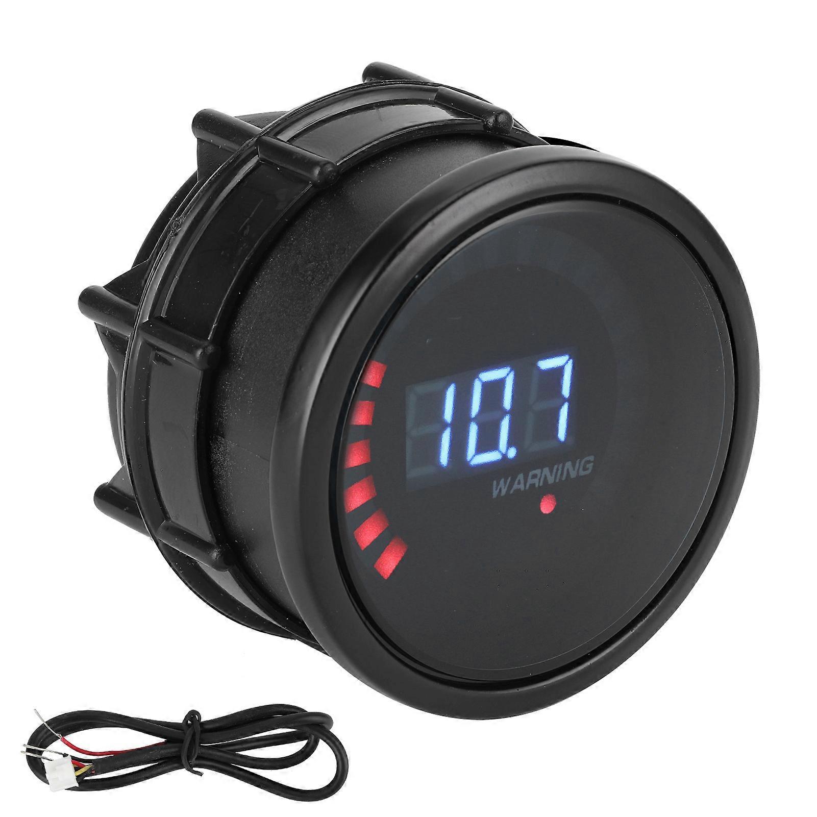 Universal Voltmeter Gauge Voltage Meter LED Digital Display 52mm Dia for 12V Auto