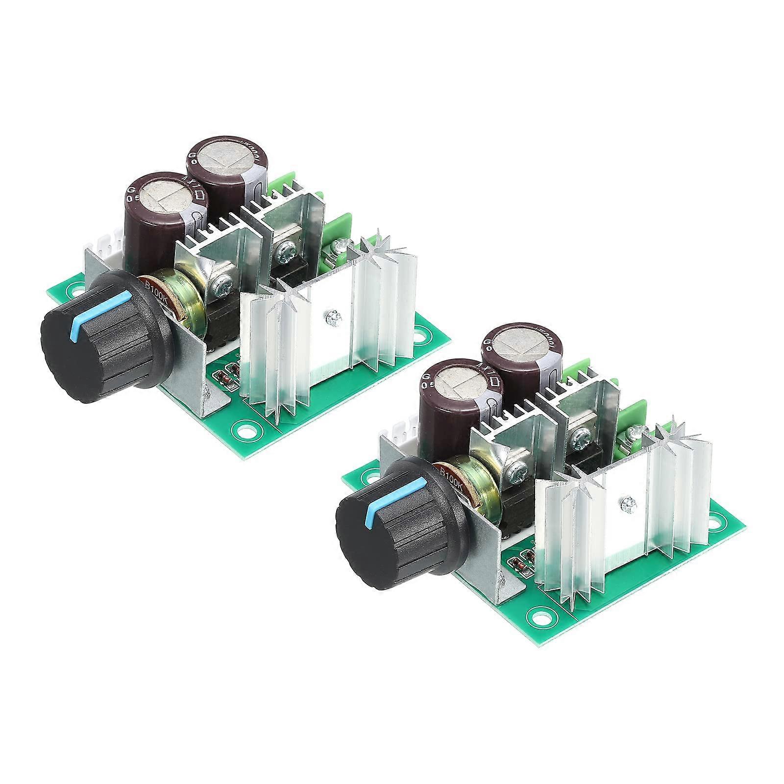 DC Motor Speed Controller, 12V-40V Input, 10A PWM Regulator, Universal DC Motor Controller, Pack of 2