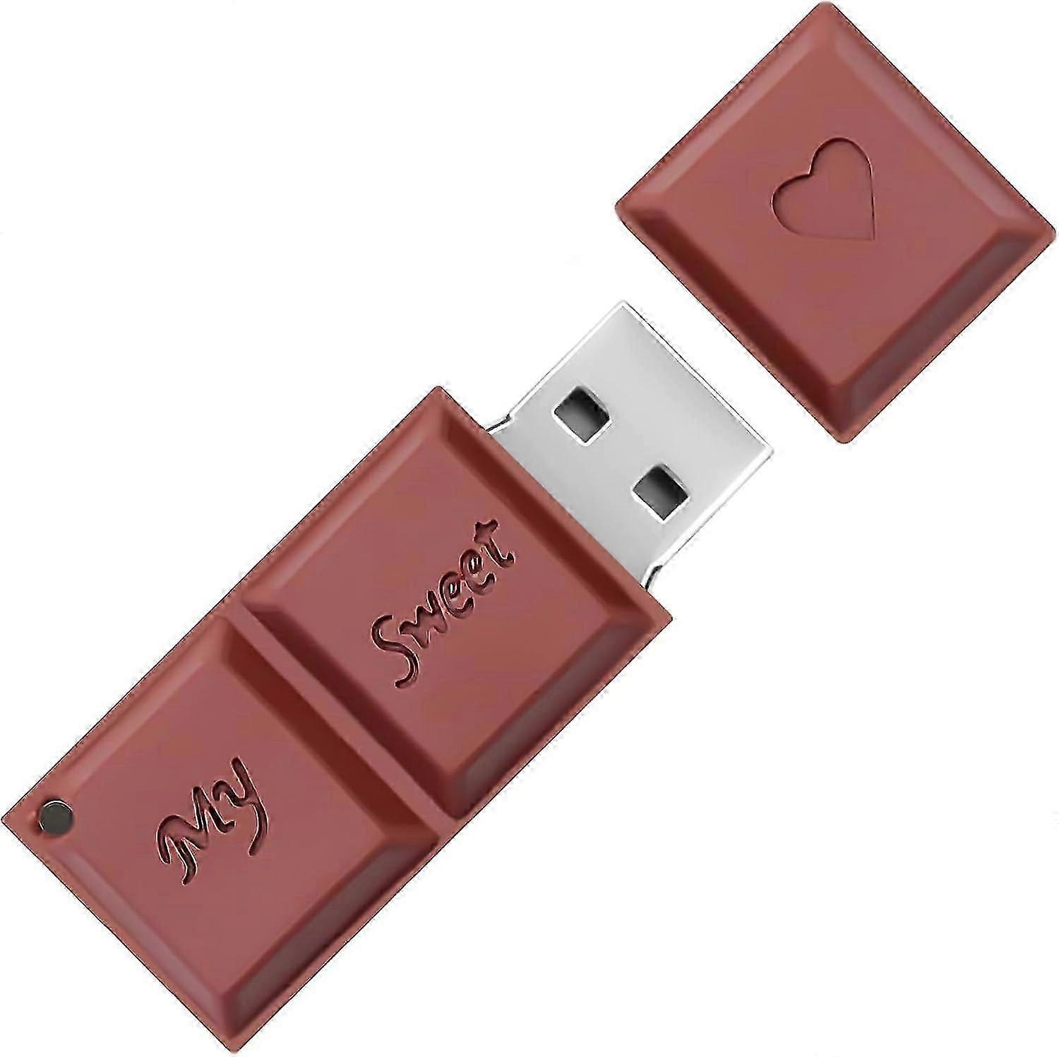 64GB Chocolate Shaped USB Flash Drive, Novelty Memory Stick USB Drive Thumb Drive for External Data Storage