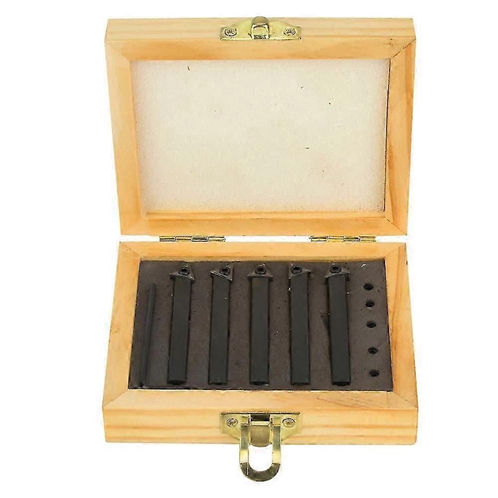 5pcs 1/4'' Lathe Indexable Carbide Insert Turning Tool Holder Bit Set