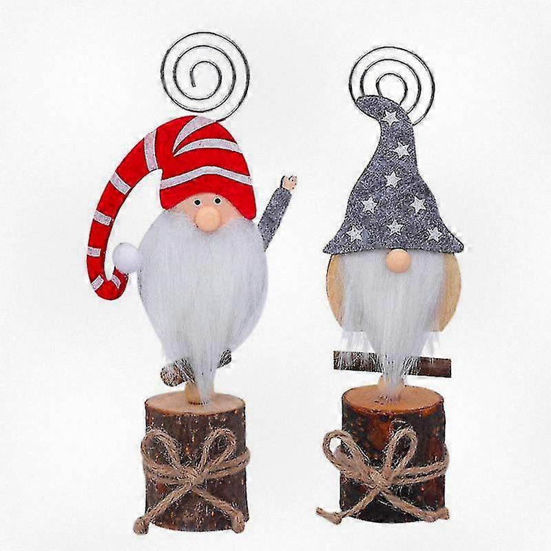 Set of 2 Christmas Photo Memo Clip Holders for Decoration in Assorted Colors