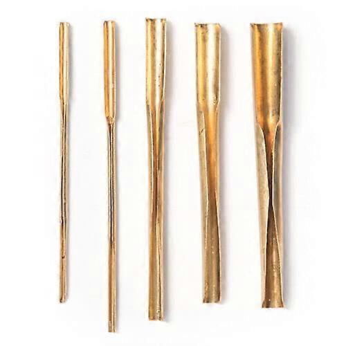 Brass Clay Hole Cutter Set - 5Pcs Pottery Ceramic Punch Tools for Slotting and Sculpting, Durable and Precision-Made