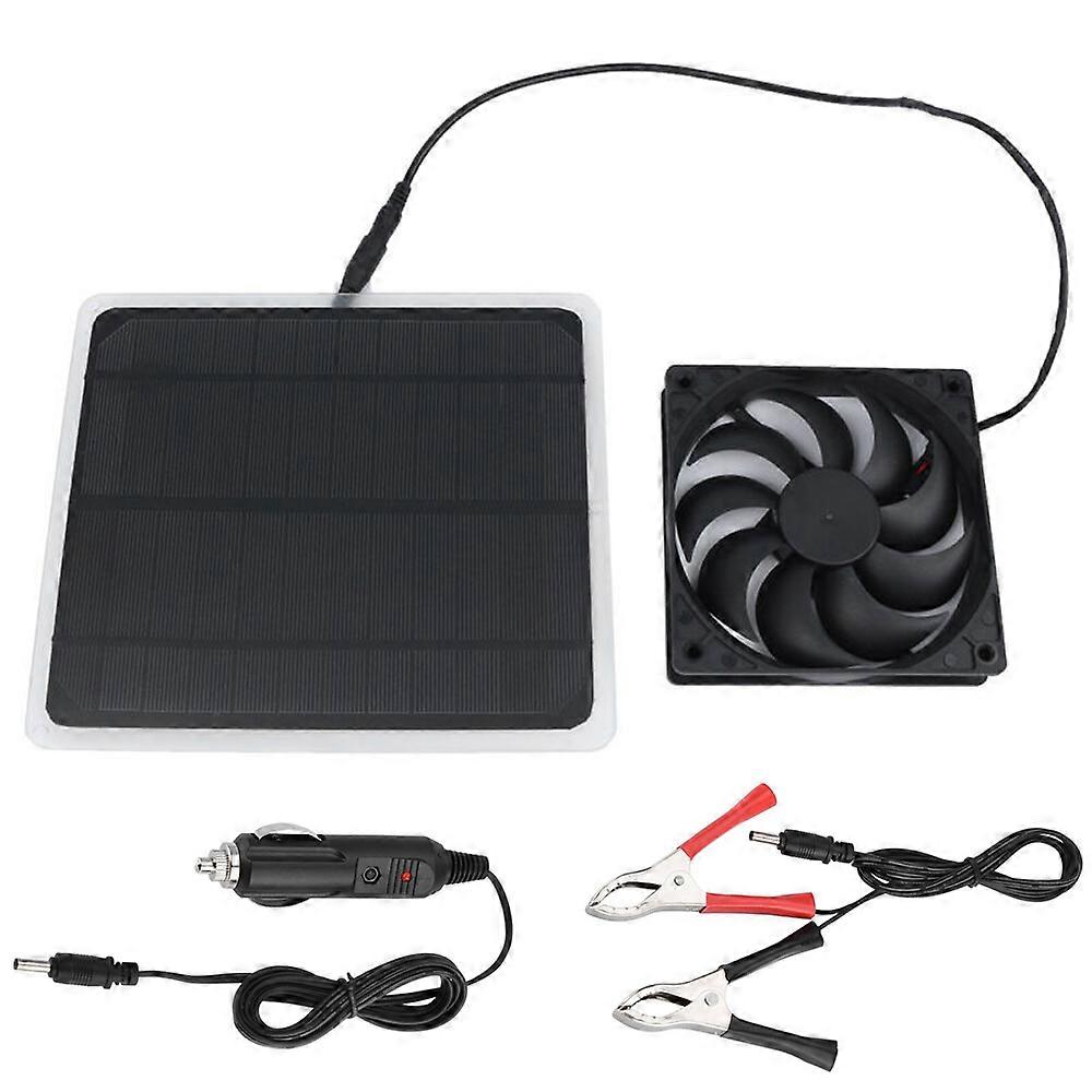 Solar panel-powered mini ventilation fan suitable for greenhouses and camping