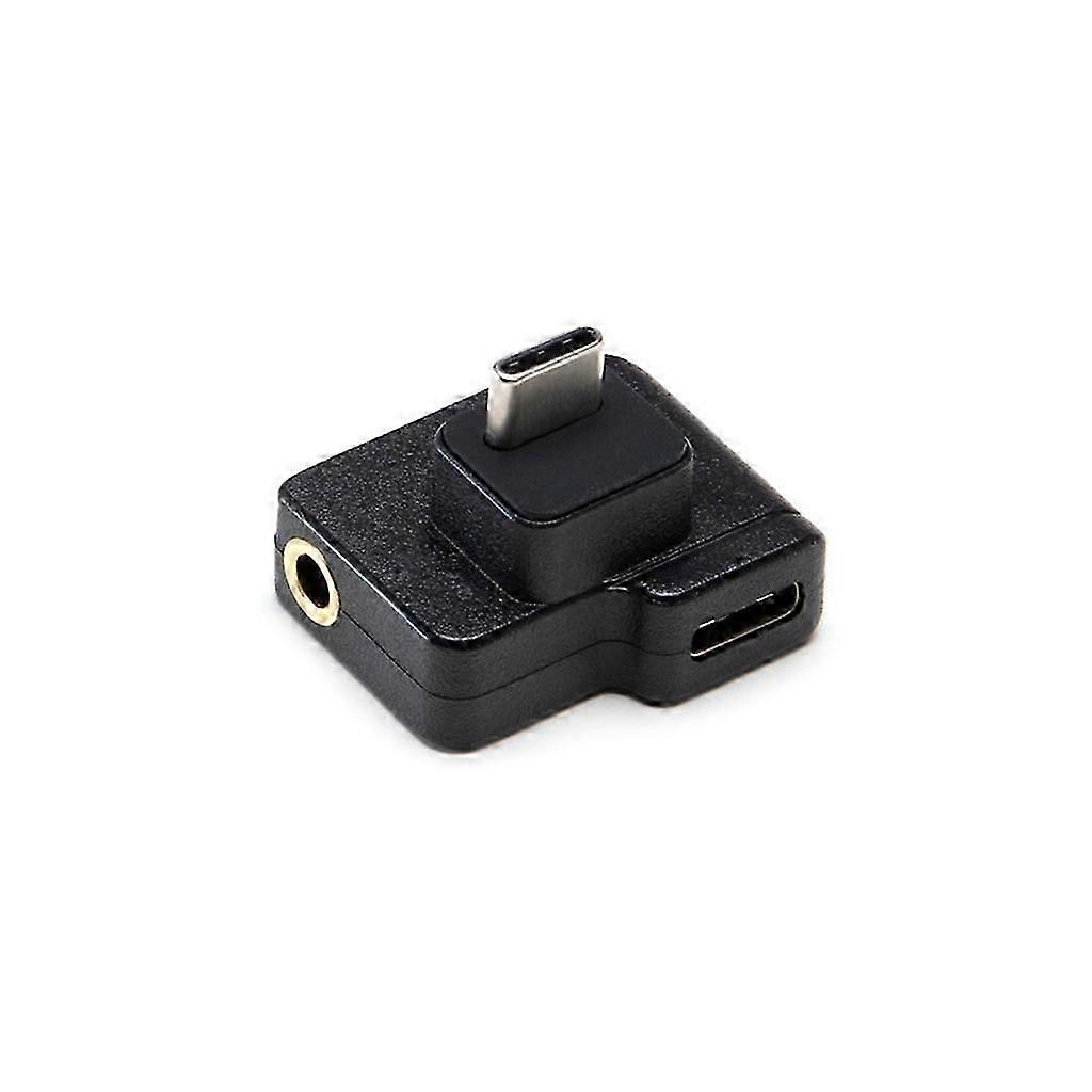 For OSMO Action Microphone 3.5mm/USB-C Adapter Audio External Mic Mount