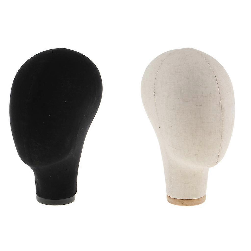 2PCS 22'' Cork Canvas Block Head Wig Making Manikin/Mannequin Head Display