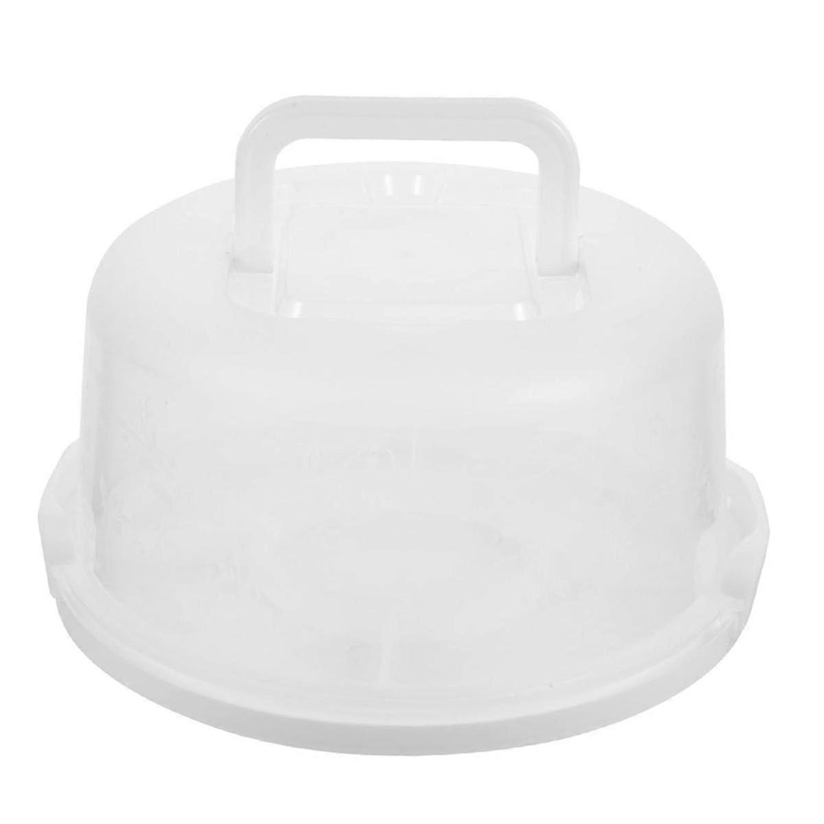 Box Portable Cake Box Muffin Carrier Clear Container with Lid Round Cake Holder Cake Container Bread Storage Container