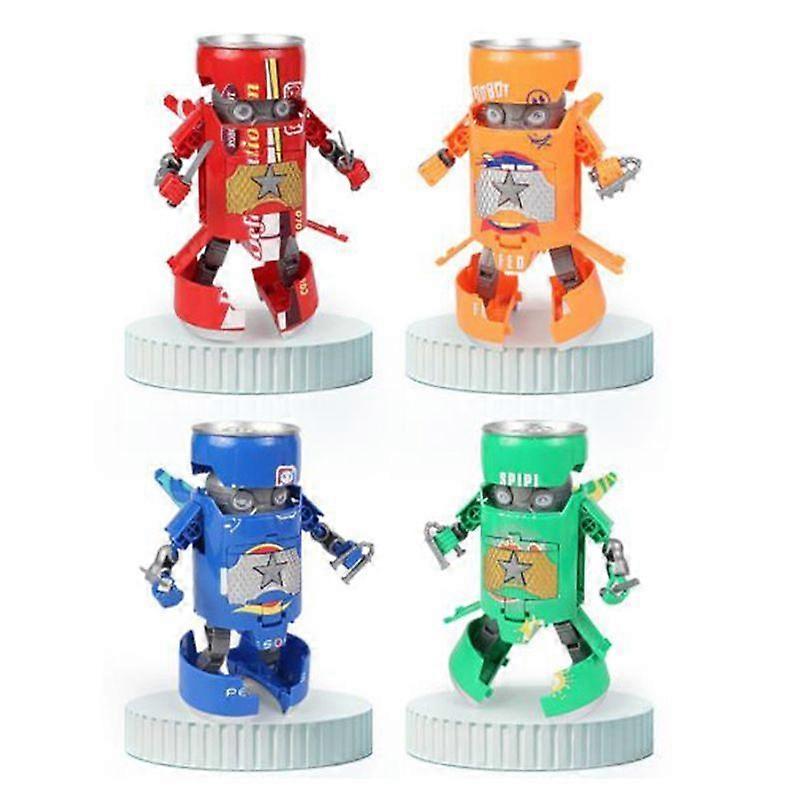 1Pc Creative Deformed Soda Robot Warrior Model Beverage Can Deformation Toys