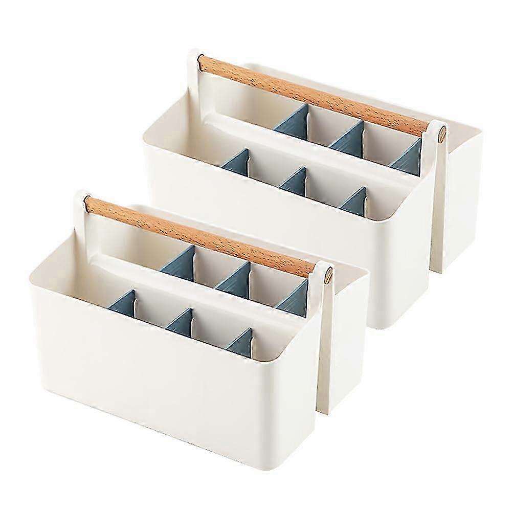 2 Large Storage Boxes for Desktop & Art Supplies, Big Size