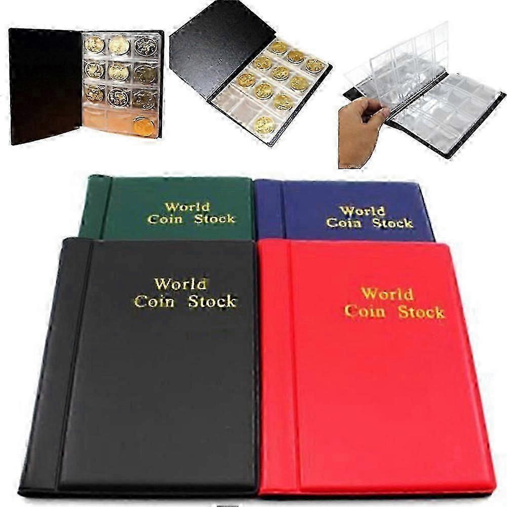 120-Capacity 10-Page Coin Storage Book for Collectible Coins, Tokens and Pocket Money Holder
