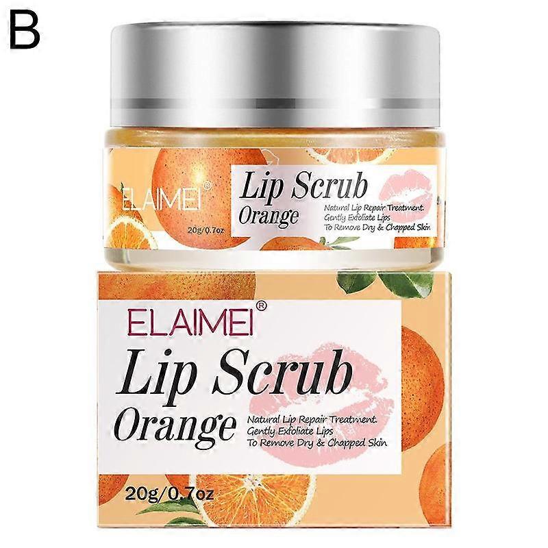 Orange 20g (B) $ Lip scrub care removes dead skin, fades lip lines, prevents chapped lips, exfoliates, moisturizes and softens lipstick 20g