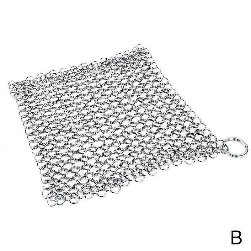 4*4 inch square (B)$ Stainless steel pot brush net pot washing net metal ring net kitchen cleaning pot brush net pot washing net