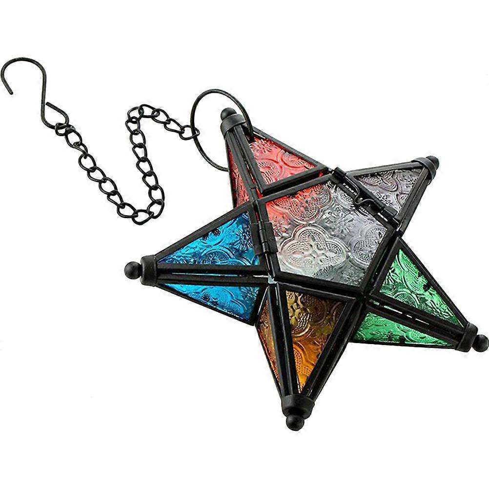 Tea Light Candle Holder,Versatile Stained Glass Lantern for