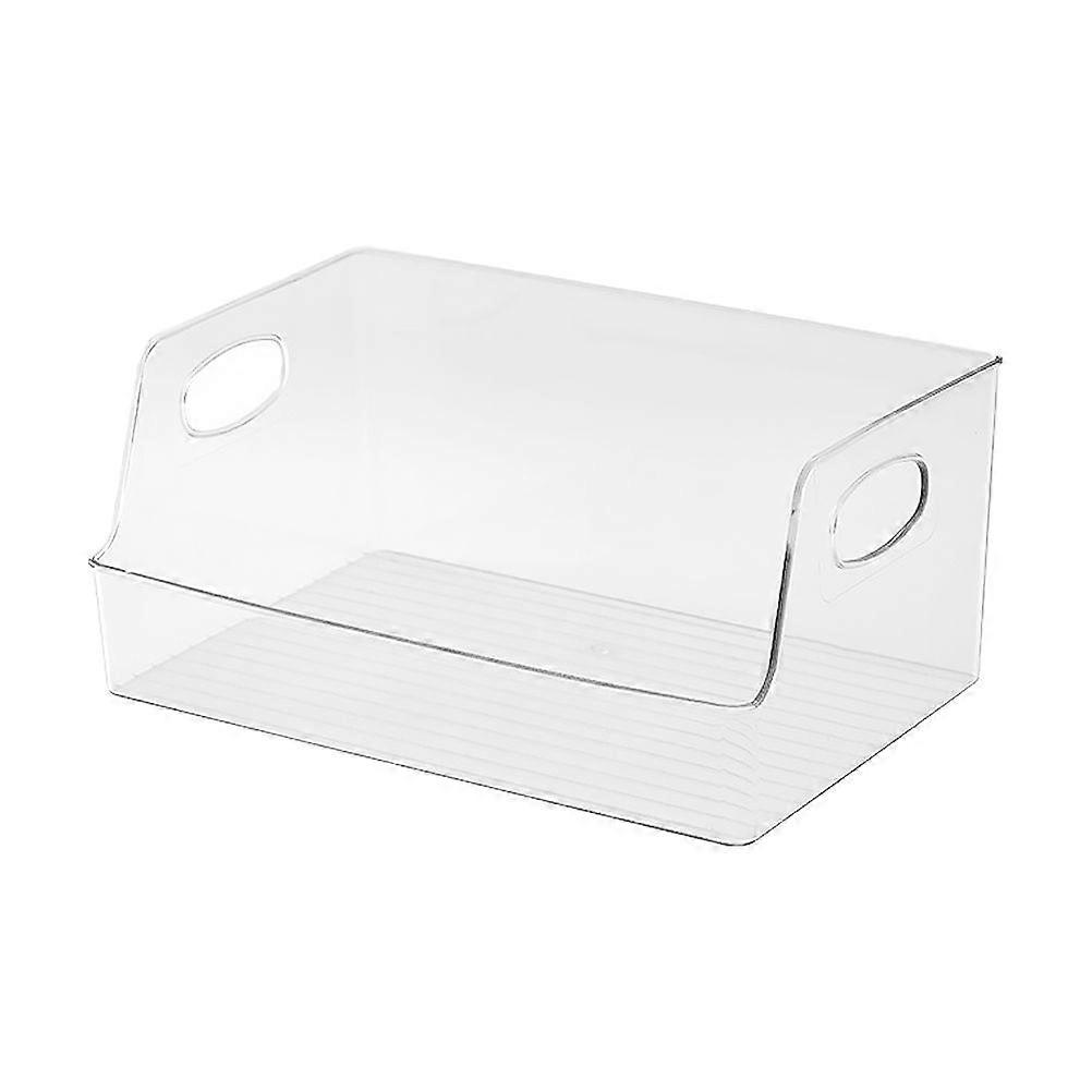 Clear Book Bin Refrigerator Organizer Bin With Handle For Classroom Library