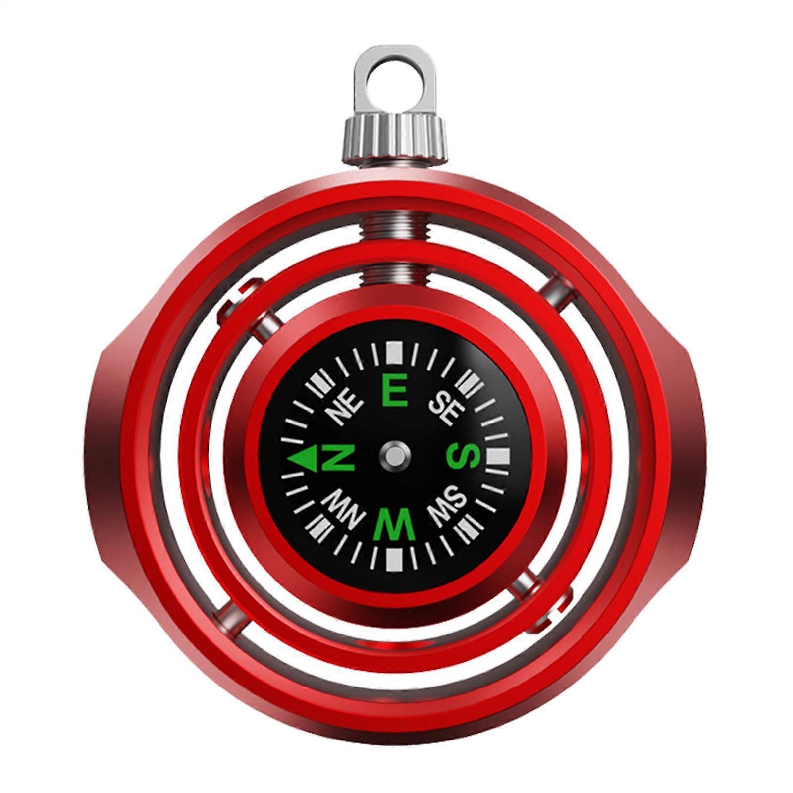Orientation Compass for Hiking and Navigation, 360 Degree Waterproof Hiking Compass with Sensitive Pointer, Red Color