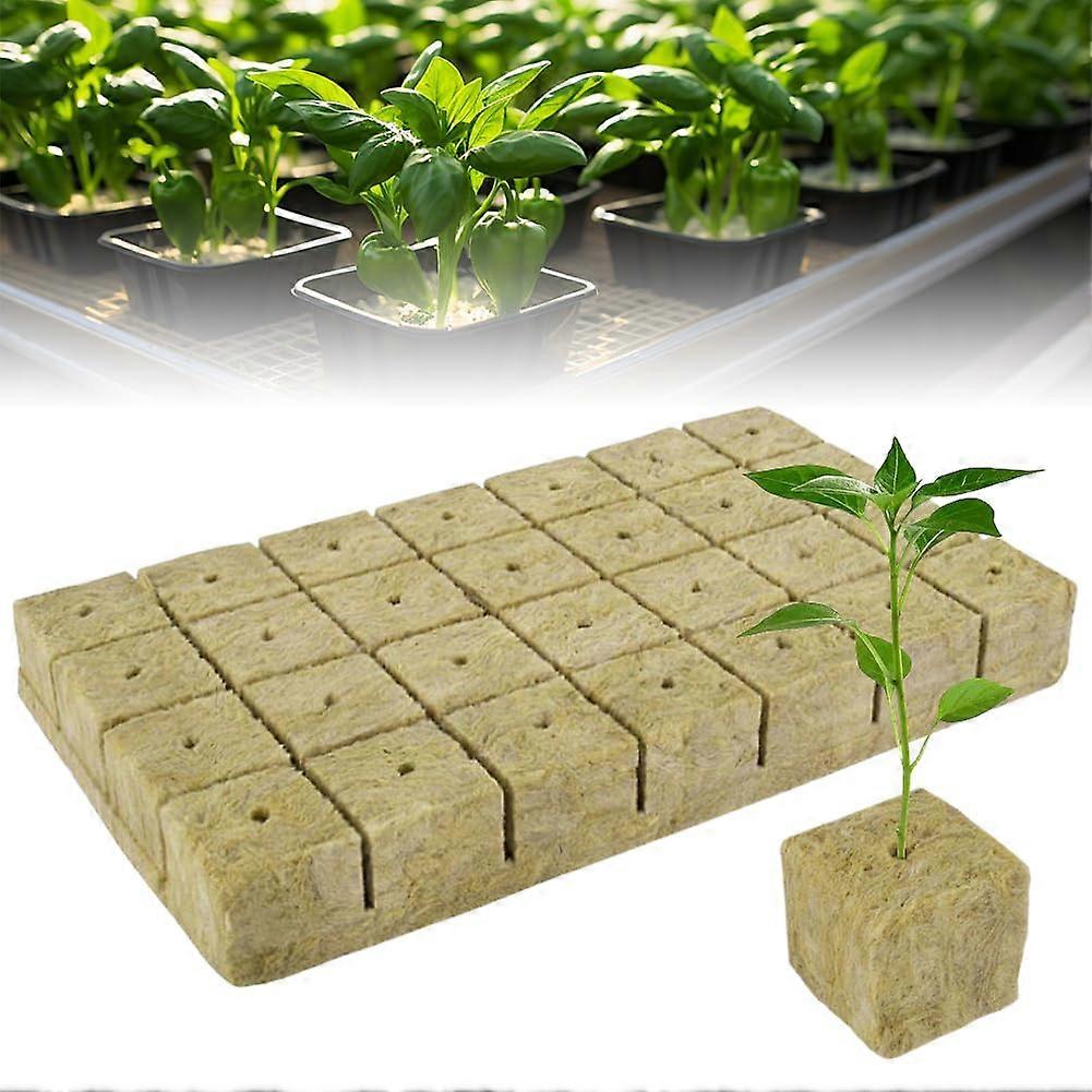 Rockfaux wool Cultivation Cubes, Substrate for Plant Propagation, 4x4x4cm, Pack of 28