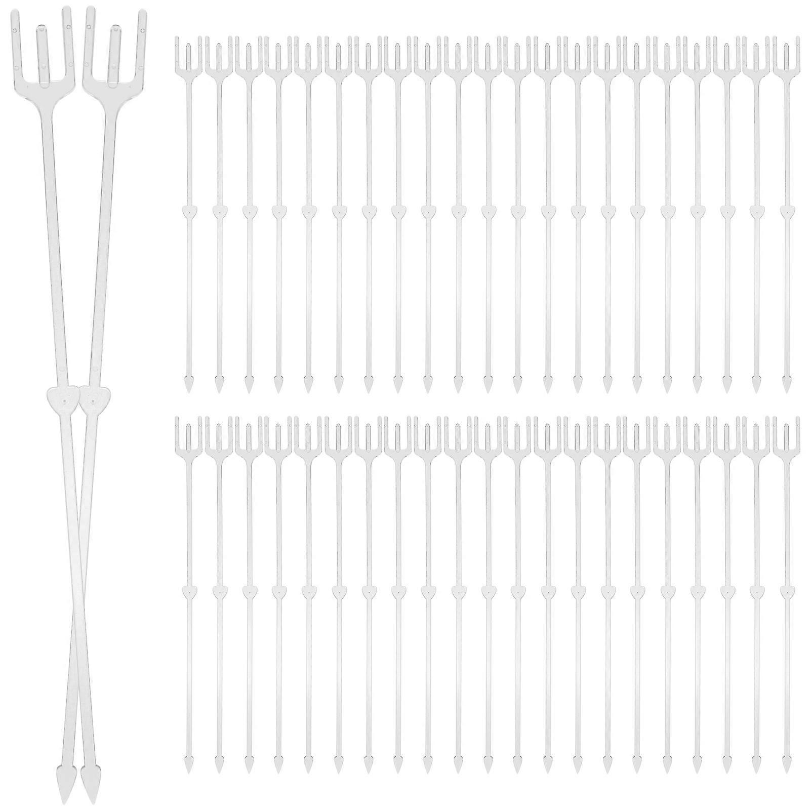 Bouquet Greeting Card Clips Transparent Floral Picks for DIY Arrangements, Table Holders & Food Labels for Weddings, Parties & Floral Supplies