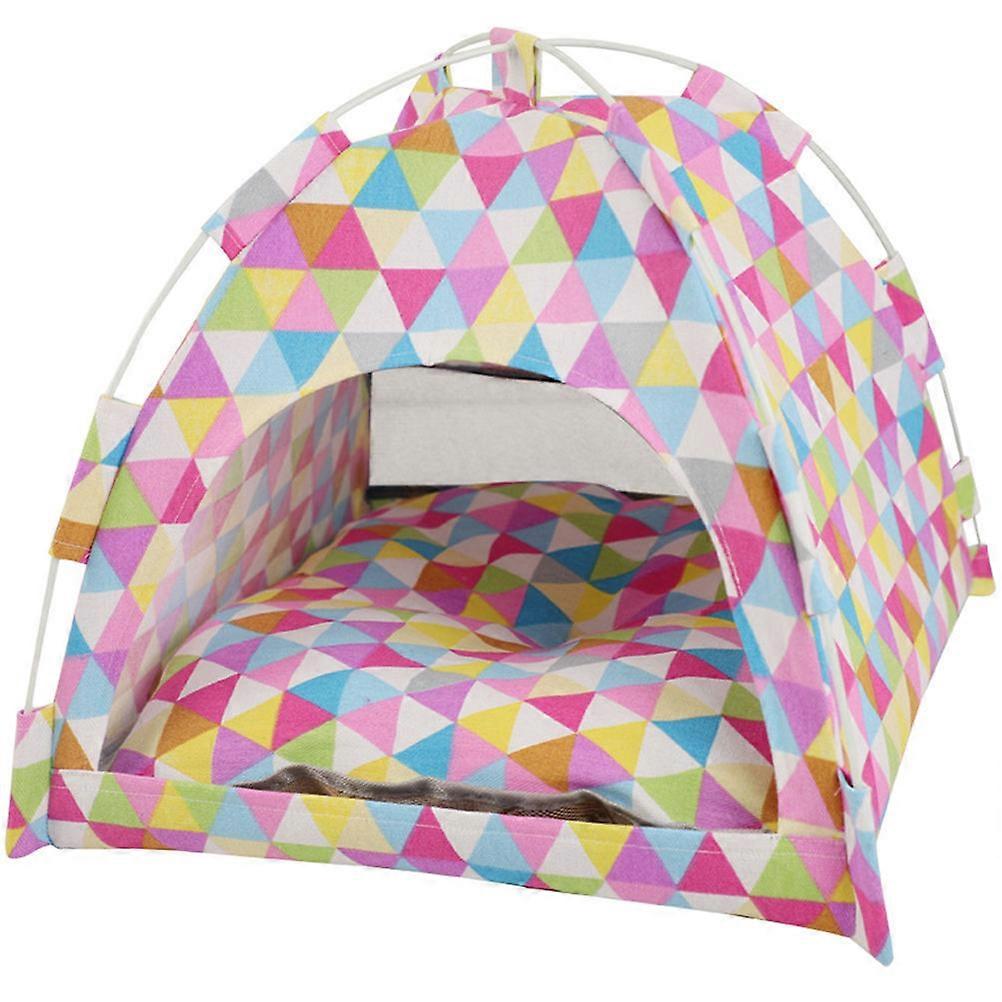 Portable Pet Tent Bed for Small Dogs Cats Breathable Scratch Resistant Polyester Assorted Color