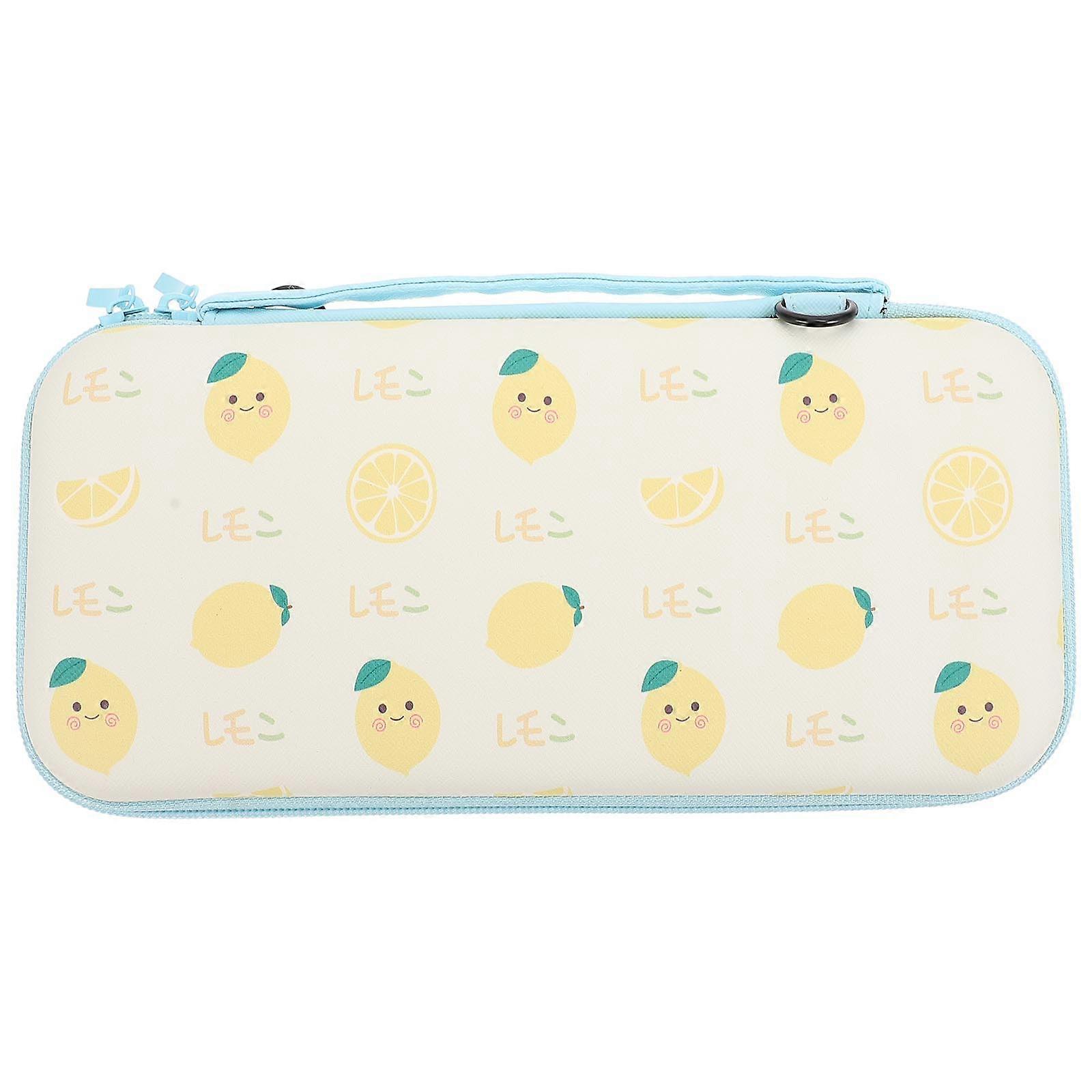 Game Console Carry Case Portable Storage Game Console Protection Accessories Organization Yellow 12x26x4.9cm 1Set