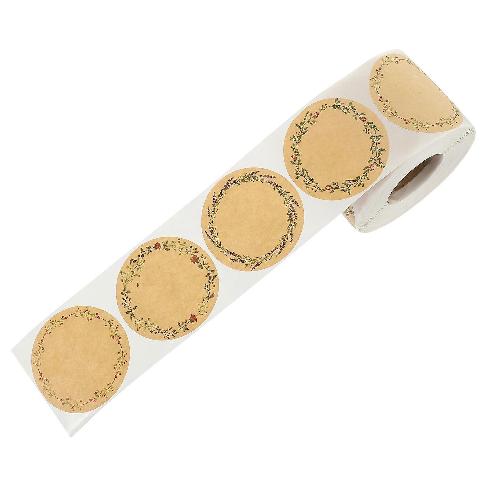 Self-Adhesive Label Sealing Sticker Square Shape Novel Design For Bakery Use Party 5.00X5.00X0.10Cm 1 Roll
