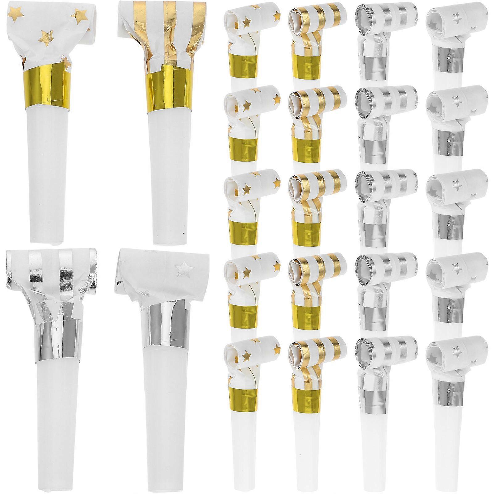 24pcs Party Blowers Fun Birthday Cheer Props, Noise Makers for Celebrations, Whistles for Weddings & Themed Events to Enhance Joyful Atmosphere