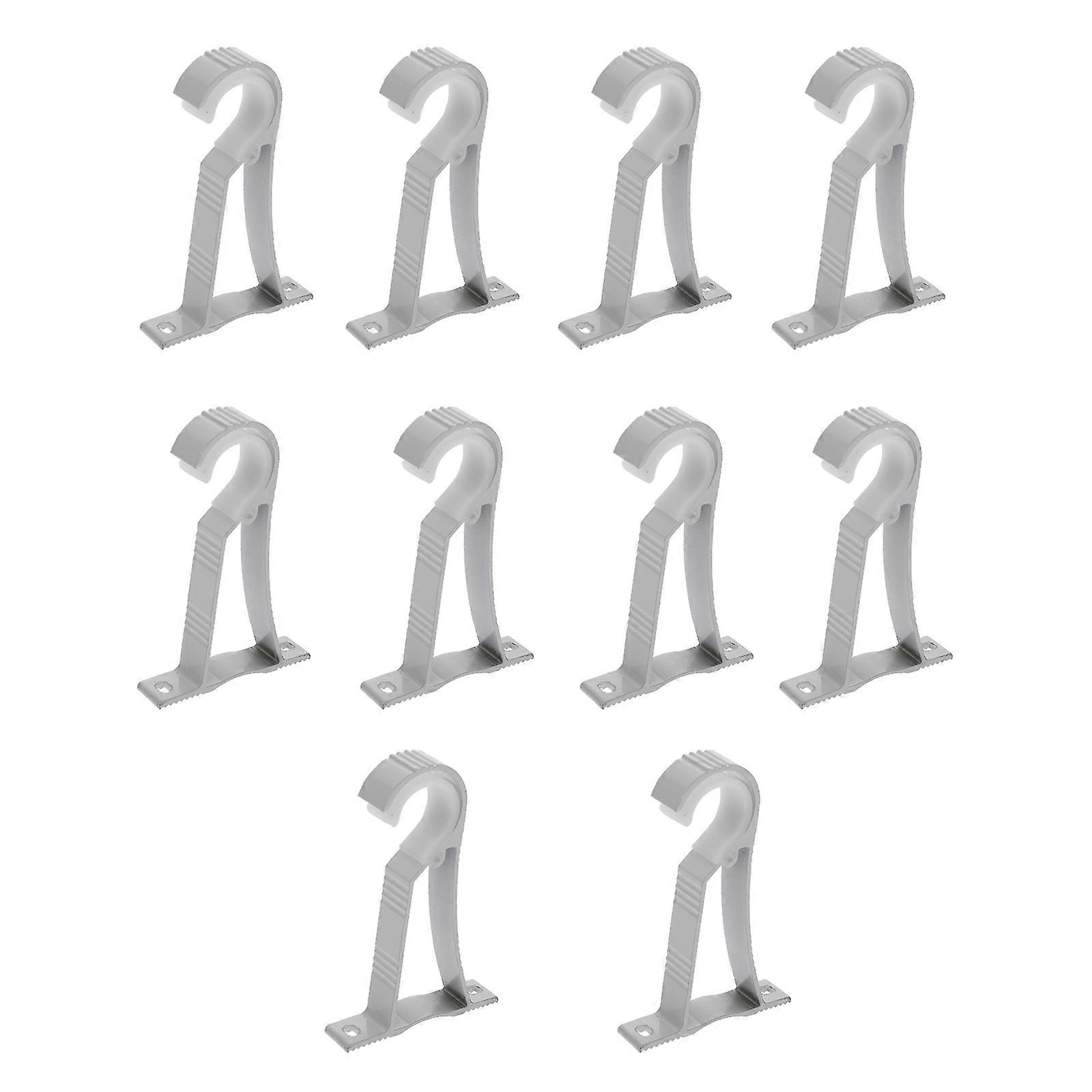 White Aluminum Alloy Curtain Rod Brackets with Simple Style and Finish for Modern Homes 10